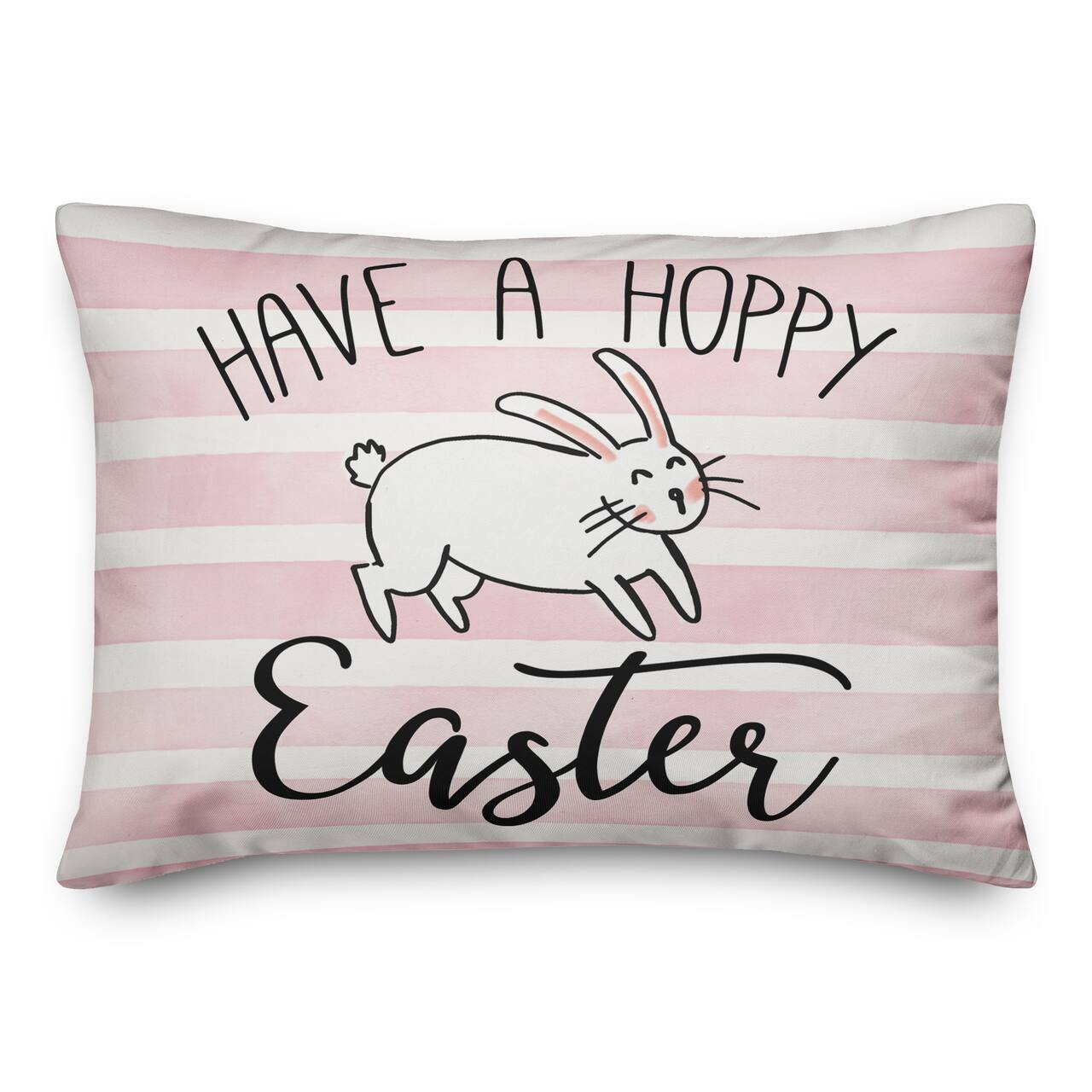 Have a Hoppy Easter Happy Bunny Throw Pillow